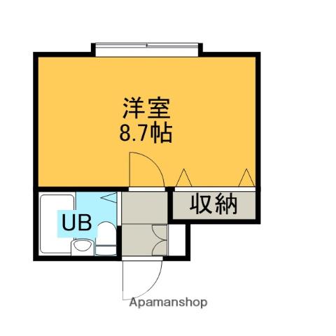 カレッジコート札幌北14条B(ワンルーム/6階)の間取り写真