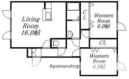 アーティスト45(2LDK/2階)の間取り写真