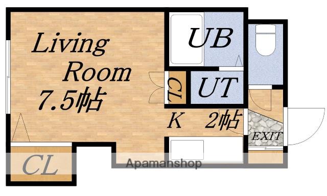 ベルウッド15(1K/1階)の間取り写真