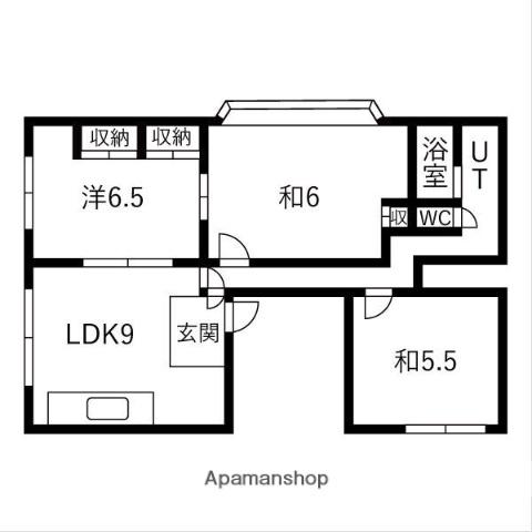 ハイツ舟橋(3LDK/2階)の間取り写真