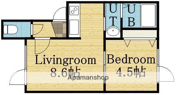 ヴィラージュ空港通(1LDK/3階)の間取り写真