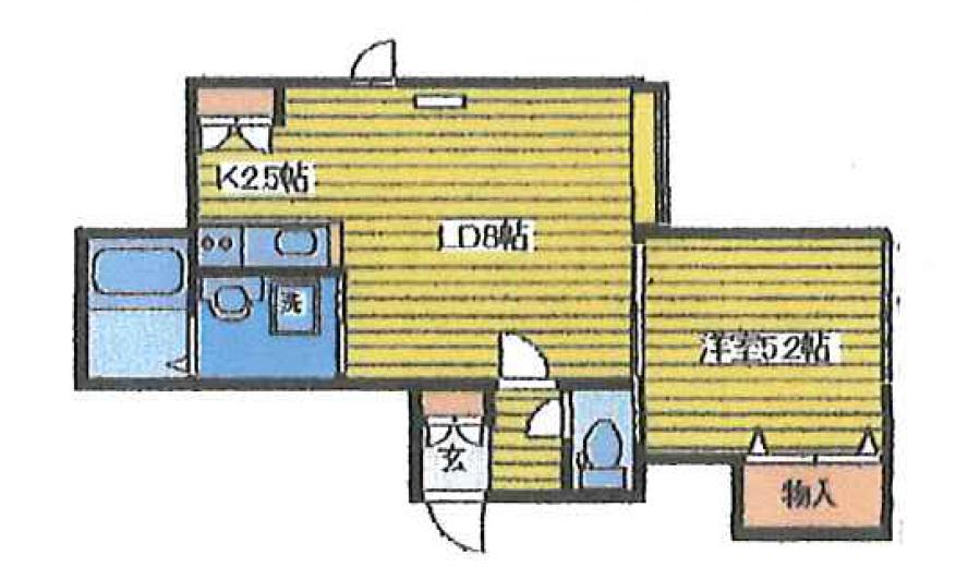 パークシティ22(1LDK/2階)の間取り写真