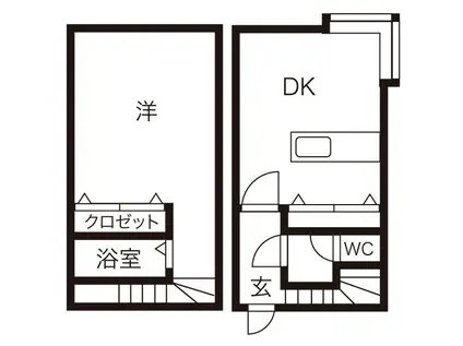 サウスソニア115(1DK/1階)の間取り写真