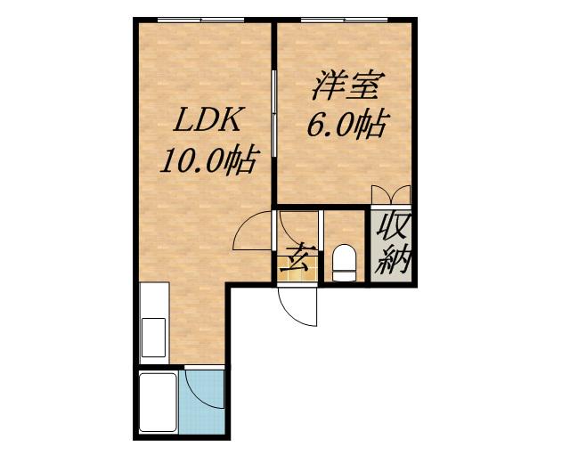 SAPPORO元町壱番館(1LDK/3階)の間取り写真