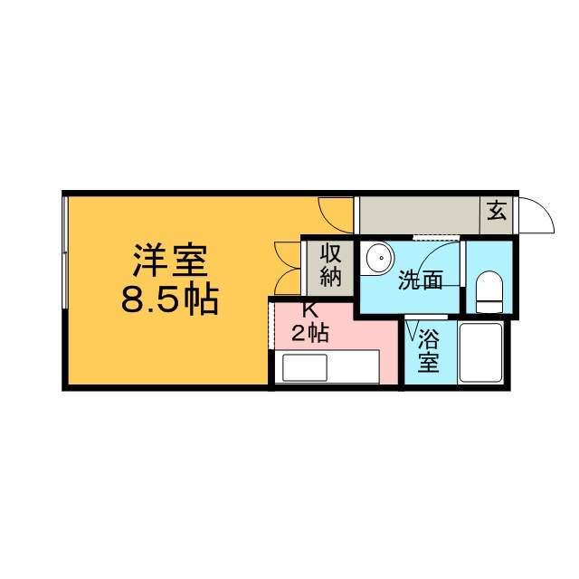 トミイビルNO17(1K/8階)の間取り写真