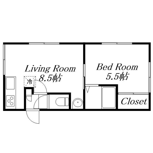 第7木村ハイツ(1LDK/2階)の間取り写真