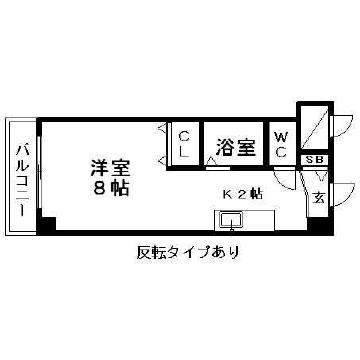 メゾンクレスト元町(1K/4階)の間取り写真