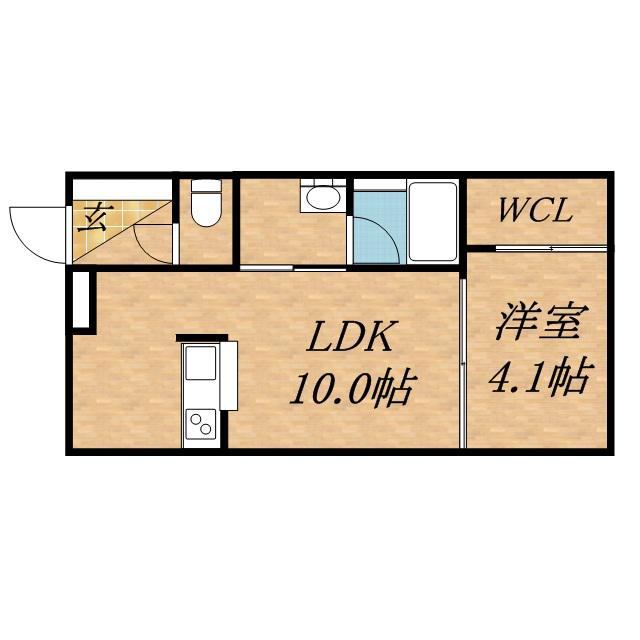 CARRERA146(1LDK/3階)の間取り写真