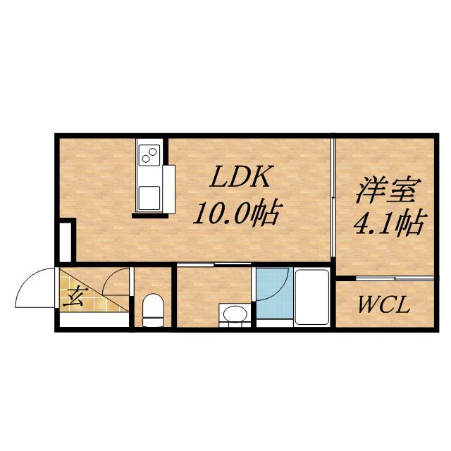 CARRERA146(1LDK/4階)の間取り写真