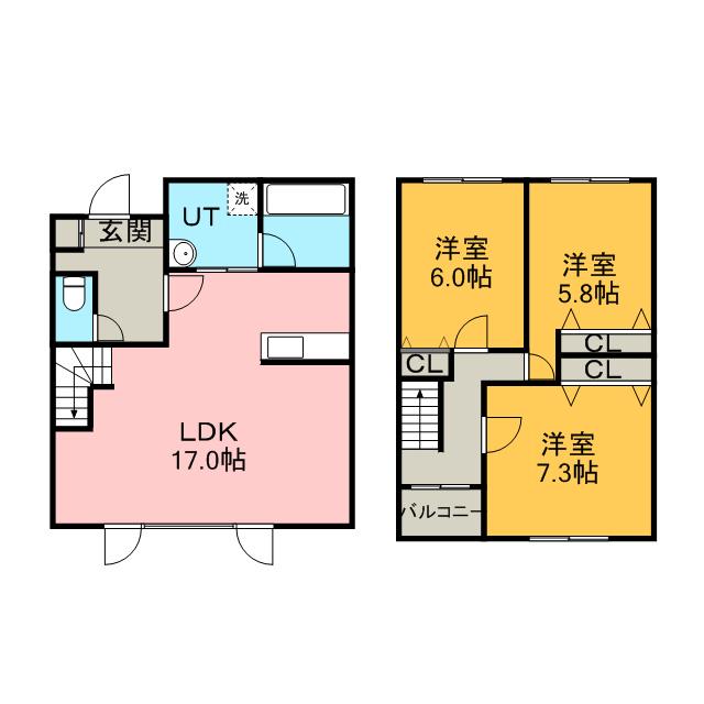 グレイスコート(3LDK)の間取り写真