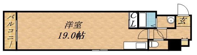 クレステージ北32(ワンルーム/2階)の間取り写真