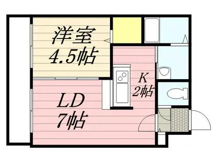サンコート本郷通(1LDK/4階)の間取り写真