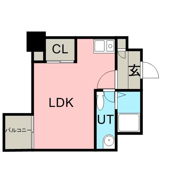 プライマル札幌北18条(ワンルーム/9階)の間取り写真