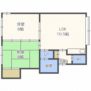 ルミナスハイツ(2LDK/1階)の間取り写真