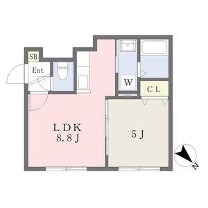 グレースコート(1LDK/2階)の間取り写真