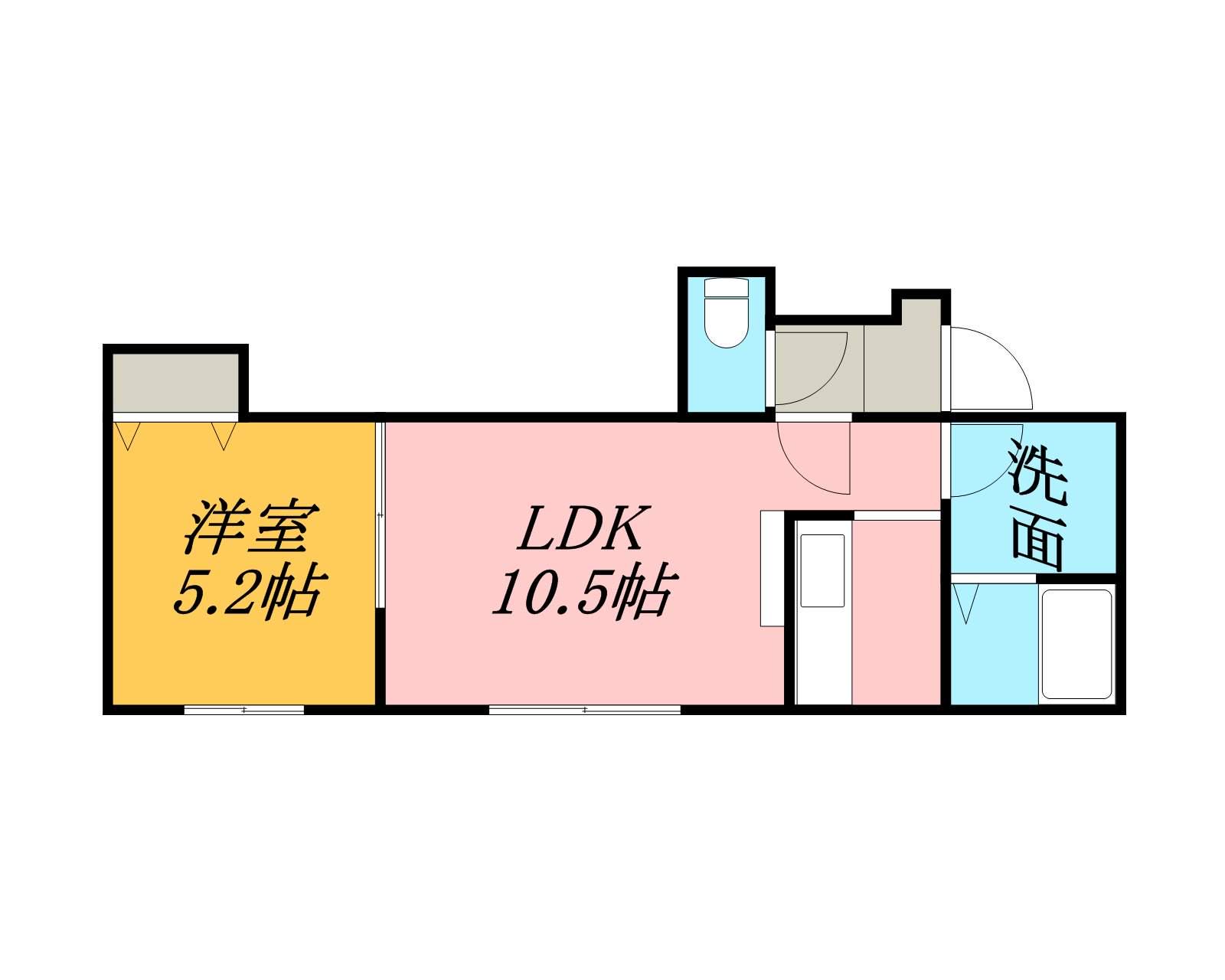 VILLA・POPOLOⅡ(1LDK/2階)の間取り写真