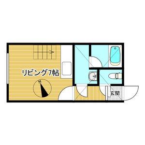 NOELMS(1DK/2階)の間取り写真