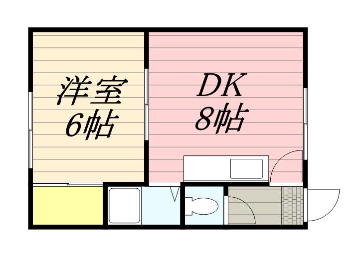 ウルスデポットN18(1LDK/2階)の間取り写真