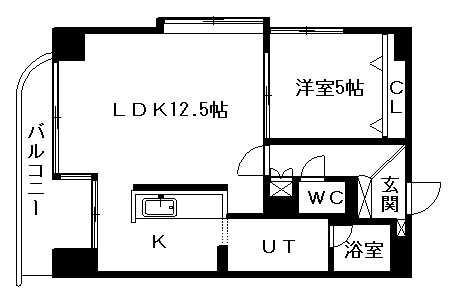 プレステージWILL(1LDK/9階)の間取り写真