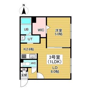 エターナリー(1LDK/5階)の間取り写真