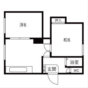 成幸荘(2LDK/2階)の間取り写真