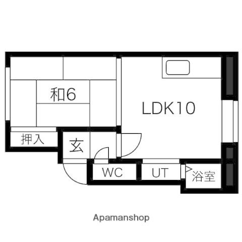 リバーサイド新川(1LDK/2階)の間取り写真