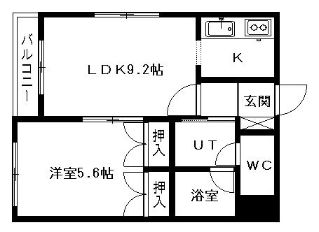 ストロール札幌(1LDK/4階)の間取り写真