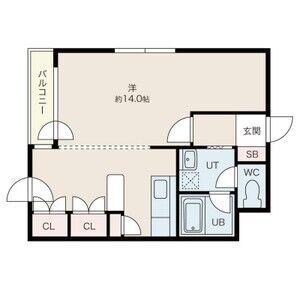 ストロール札幌(1LDK/4階)の間取り写真
