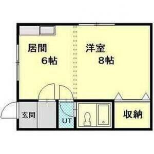 コーポながた(1DK/2階)の間取り写真