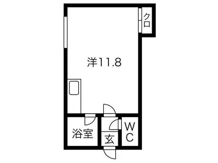パークサイドN20(ワンルーム/2階)の間取り写真