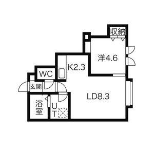 LOTUS27(1LDK/2階)の間取り写真