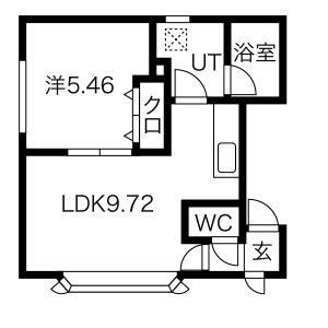 東武コートN30(1LDK/3階)の間取り写真