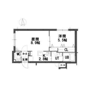 グランメール 麻生北公園(1LDK/3階)の間取り写真
