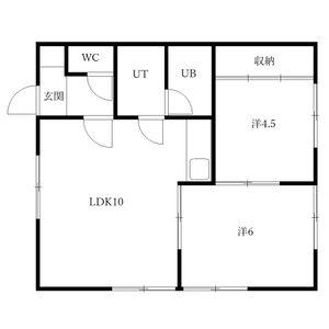 コーポ中安(2LDK/1階)の間取り写真