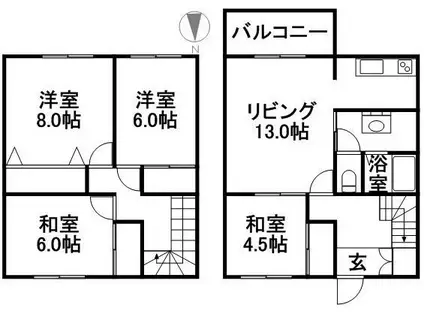 ハウス９３(4LDK)の間取り写真