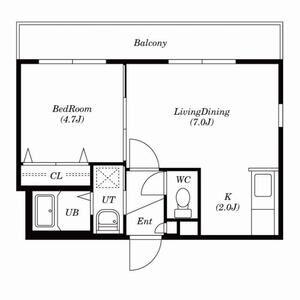 アズライトN17(1DK/3階)の間取り写真