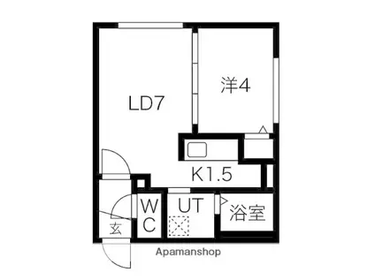 ラフィーネ栄町(1LDK/5階)の間取り写真