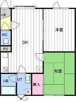 オーシャンビレッジ45(2LDK/2階)の間取り写真