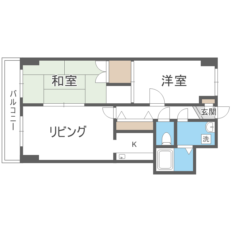 アズ・ブライト(2LDK/3階)の間取り写真