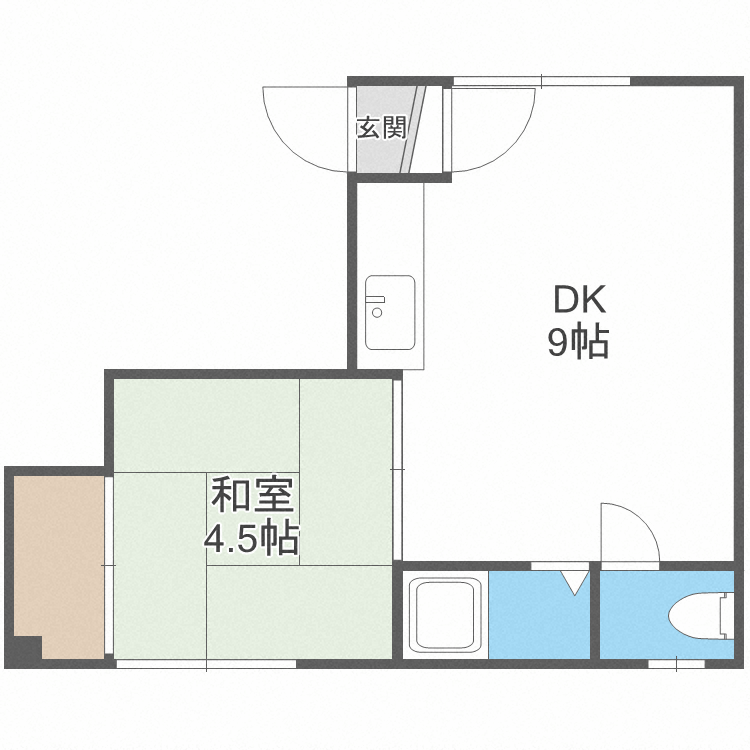 恵マンション(1DK/3階)の間取り写真