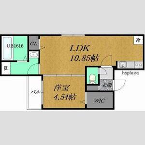 クレステージ西岡(1LDK/3階)の間取り写真