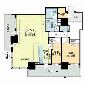 ザ・札幌タワーズ ウエストタワー(2LDK/26階)の間取り写真
