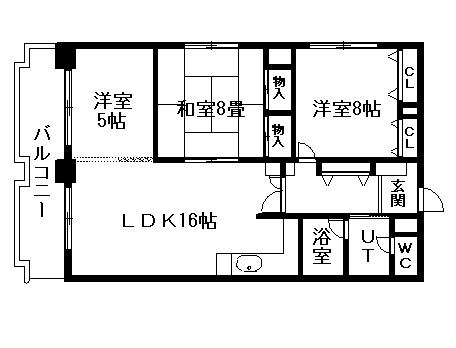 アーバンコート武蔵野(3LDK/10階)の間取り写真