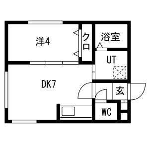 ラグナベルデ美園(1LDK/4階)の間取り写真