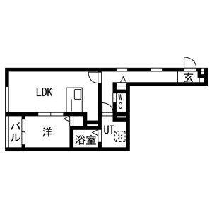 LA VITA COMODO SAPPORO ラ ヴィータ コ(1LDK/3階)の間取り写真