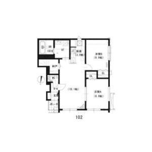 ルミエール北34東4(2LDK/1階)の間取り写真