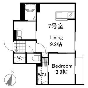 ラグランジュ元町(1LDK/4階)の間取り写真