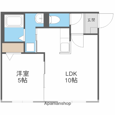 ライズEN17(1LDK/3階)の間取り写真
