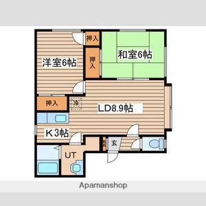 ハイフィールド(2LDK/2階)の間取り写真