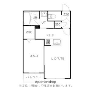 CITY SQUARE菊水(1LDK/4階)の間取り写真